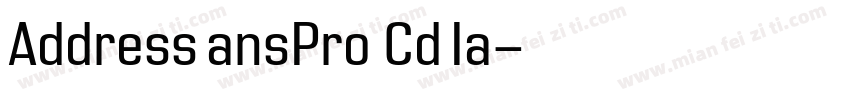 AddressSansPro CdBIa字体转换